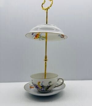 Vintage Teacup Bird Feeder Handmade Garden Decor